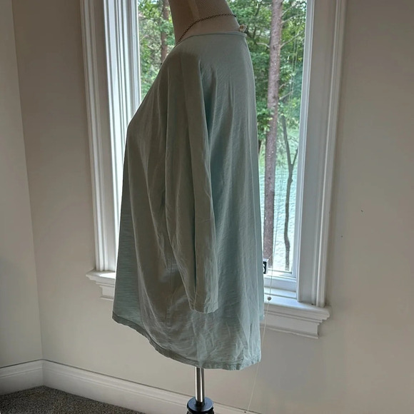 Eileen Fisher Organic Cotton Batwing 3/4 Sleeve length, Scoopneck Tee, Small - Picture 5 of 7